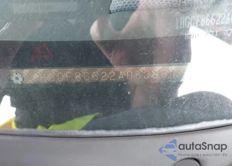 2002 Honda Accord 2.3 Vp из США, поврежденный, VIN 1HGCF86622A053867